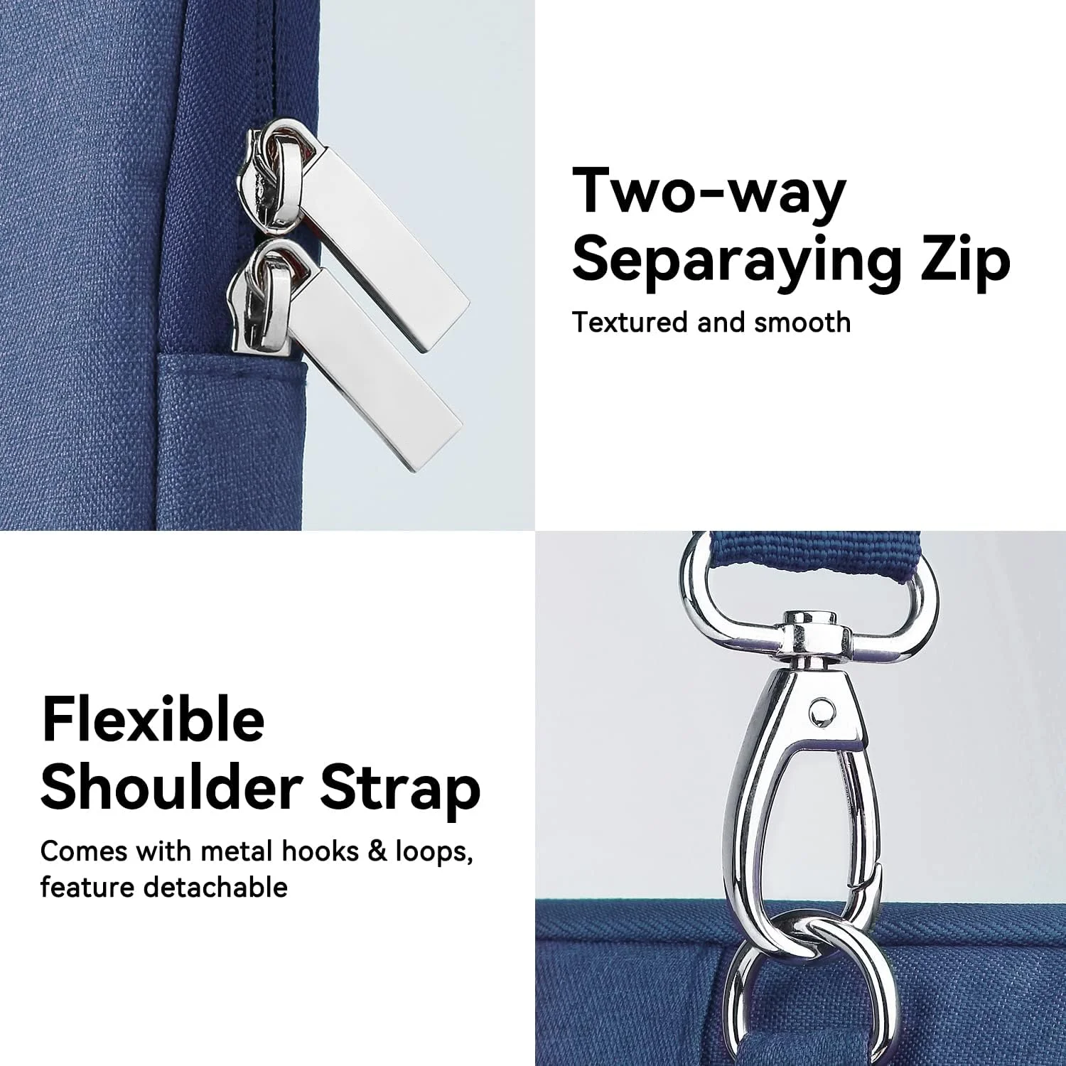 Custom Logo Waterproof Nylon Laptop Sleeve Case Bag with Should Strap and Handle Work Computer Carry Case