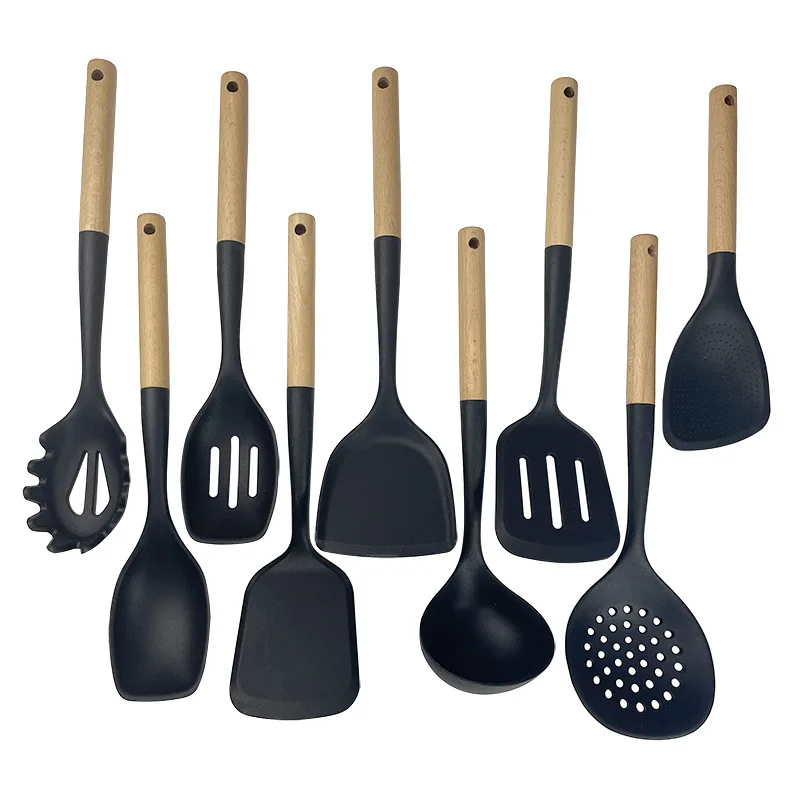 home and kitchen gadgets kitchen utensils hot selling cookware sets With Wooden Handles Kitchen Tools & Gadgets