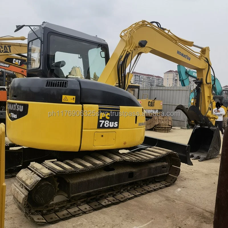 Original 7 tons used komatsu excavator pc78us mini digger equipment PC78 with hydraulic Thumb from Japan