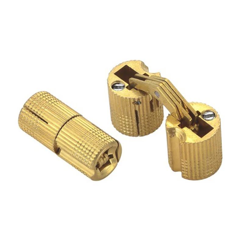Soruda Wholesale High Quality  M8-M24 Invisible Hinge 180 Degree Barrel Hinge Brass Gift Box Barrel Pin Hinge