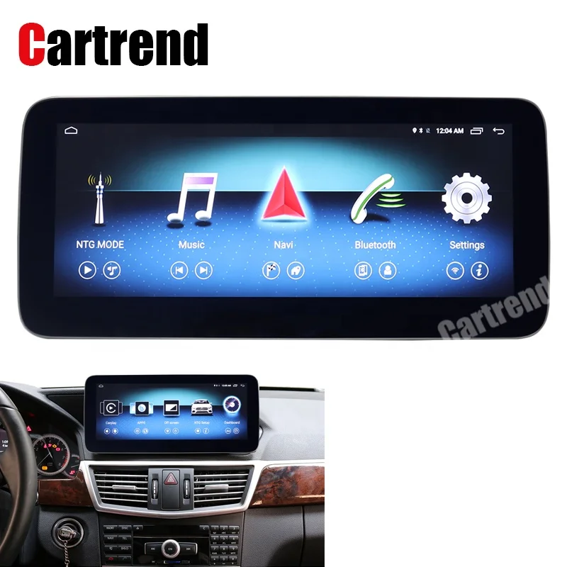 Dashboard navigator E class W212 E400 round corner NTG5 screen E550 anti-glare 4g ram display E63 car navigation HD 1920 tablet