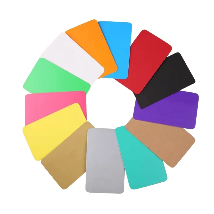 Business Trading Anodized Aluminum Engrave Blank Card  Custom Logo Metal Customized Cards Laser Engraving Blanks