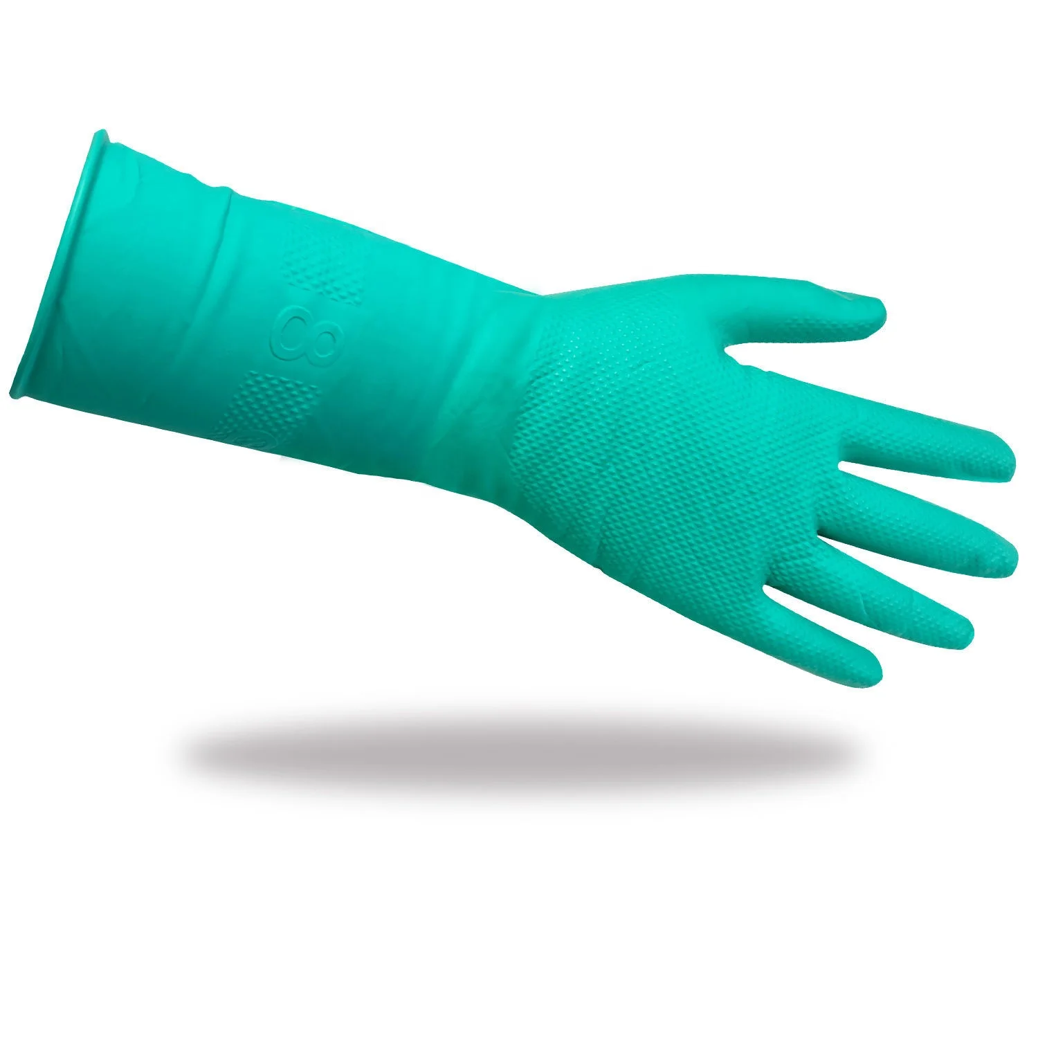 Thick Latex 92600 guantes induatriales Green Nitrile Hand Work Gloves for Industrial