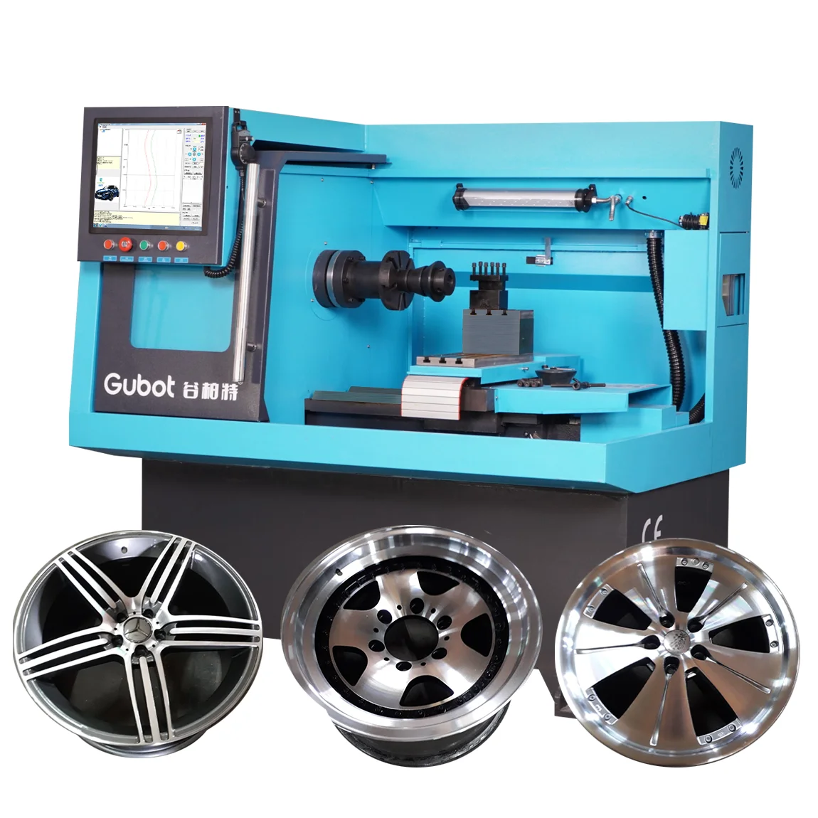 cnc diamond cut alloy car wheels repair equipment for rim refurbishedlathe machine