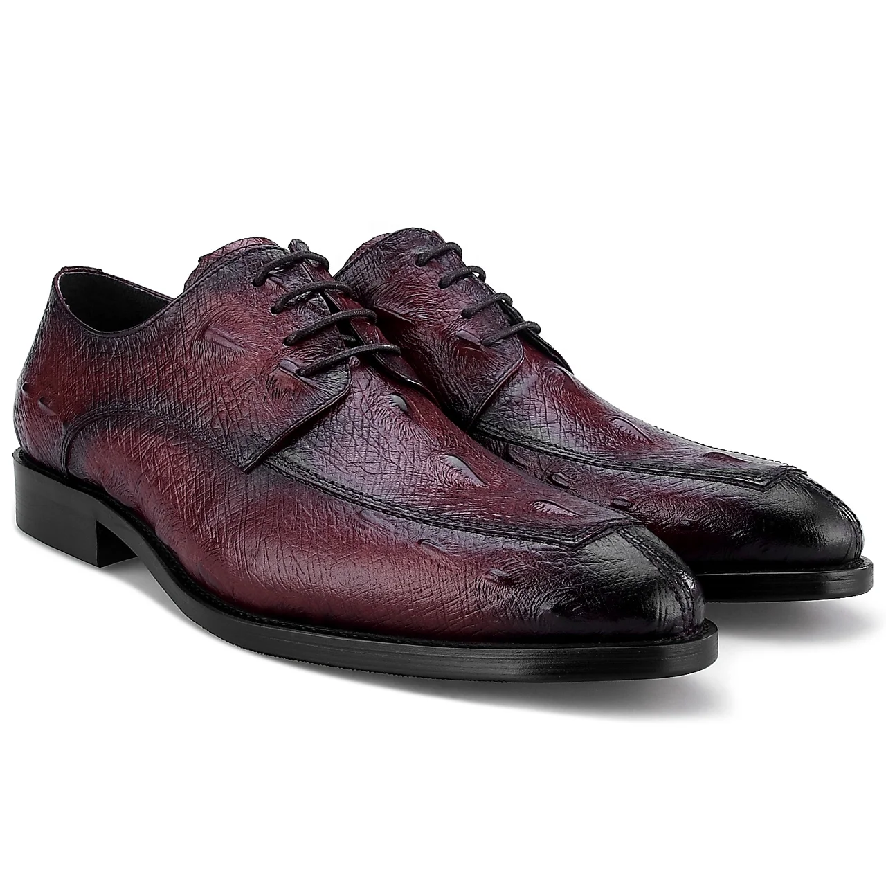 2020 Latest Flat Low Heel Colored Wedding Brogue Dress Shoes Crocodile Embossing Genuine Leather Shoe for Men