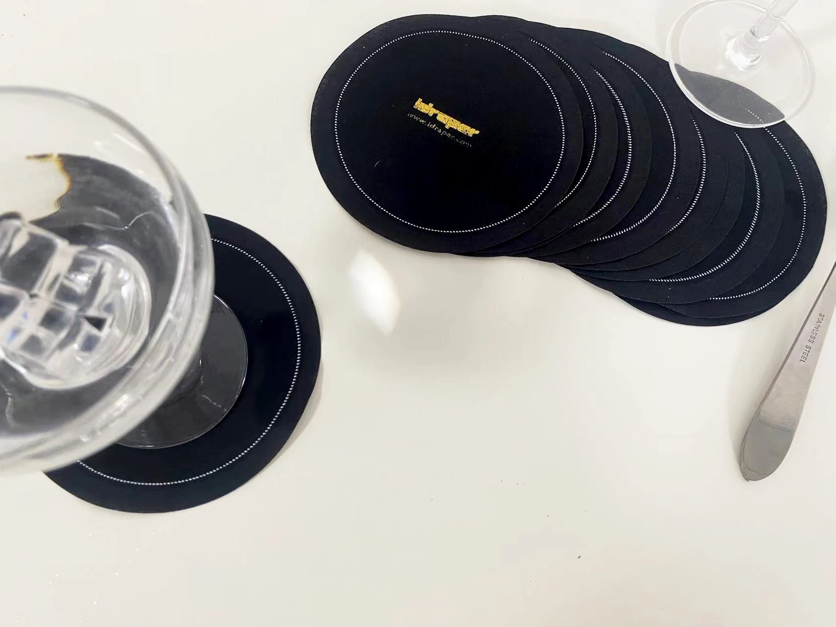 Organic environmental protection  pure  cotton  coaster  circular custom pattern high quality