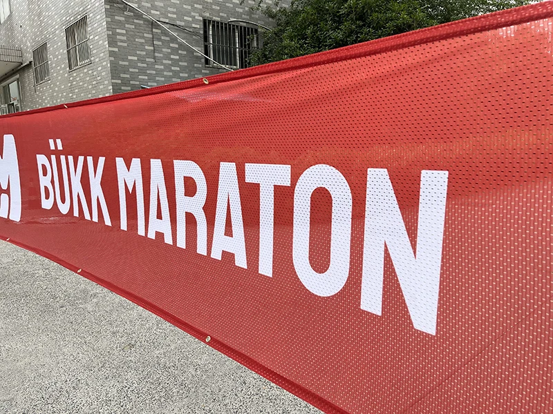 Outdoor Advertising Printing Flag Fabric Polyester Fence Mesh Banner