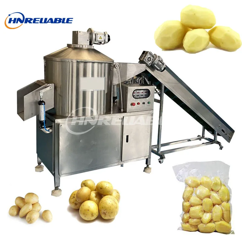 Peeled potato production line potato washing peeling slicing production line vacuum packaged peeled potato process machine line