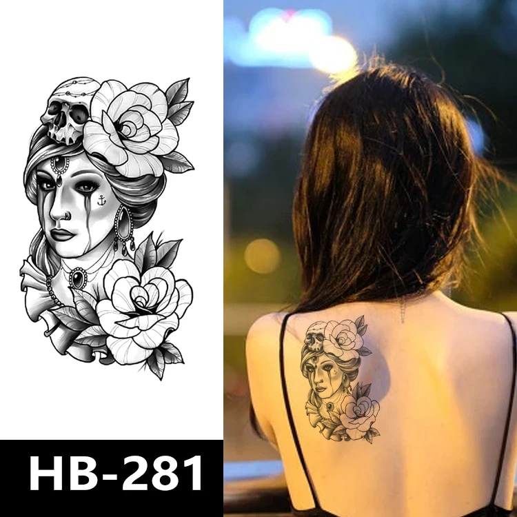 HB series hot sale fashionable sexy men women girl body art colorful waterproof temporary tattoo stickers