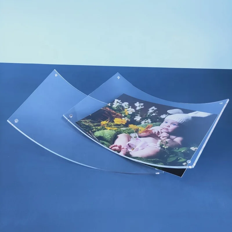 Customized Magnetic Clear Acrylic Photo Frame  Free Standing 4*6' wholesale