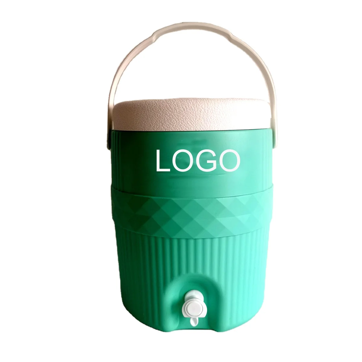 2 Gallon Plastic Buckets Coolers Customized Color Round Barrel Beverage Beer Cooler Jug