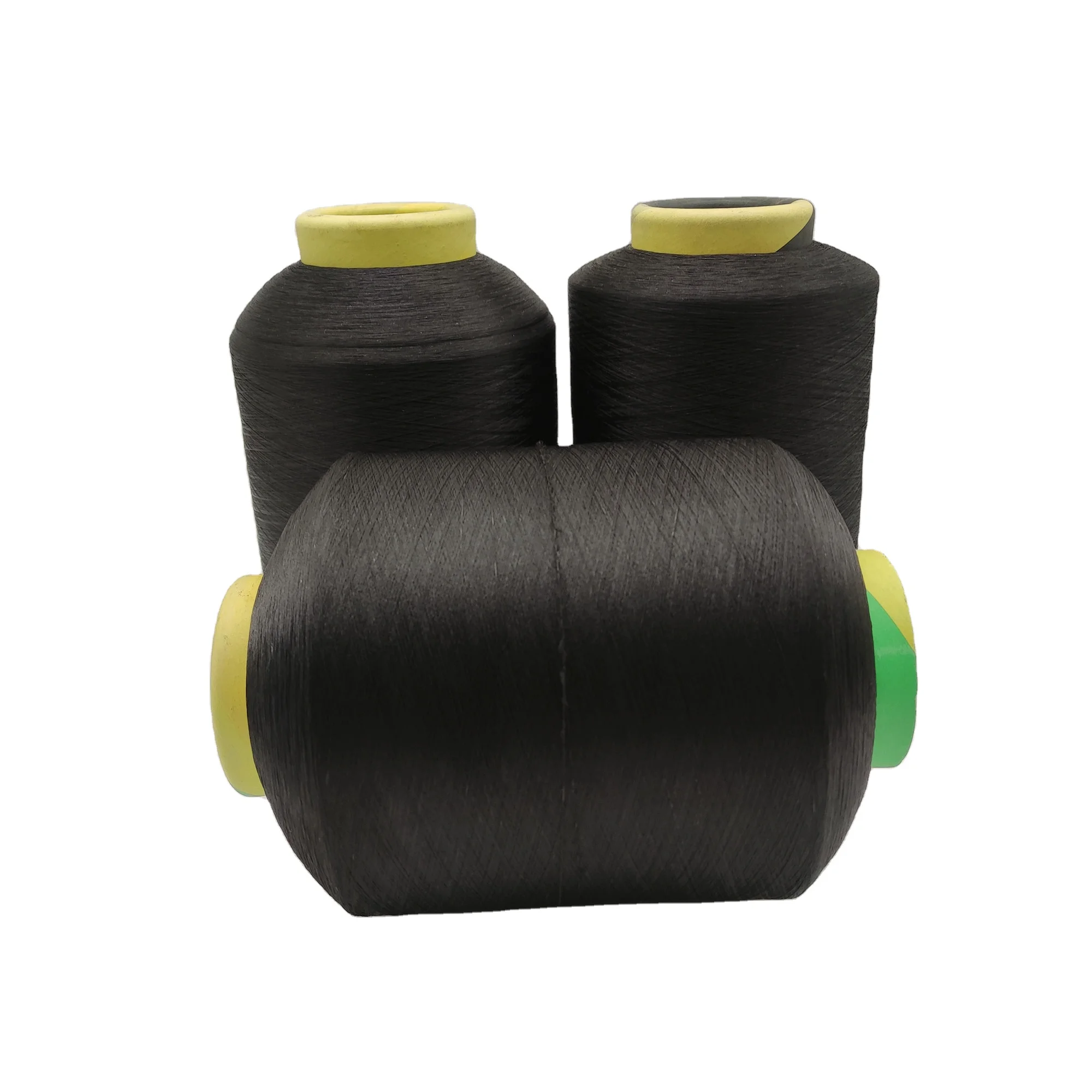 Эластичная односторонняя пряжа из полиэстера 20/100 спандекса для изготовления текстиля