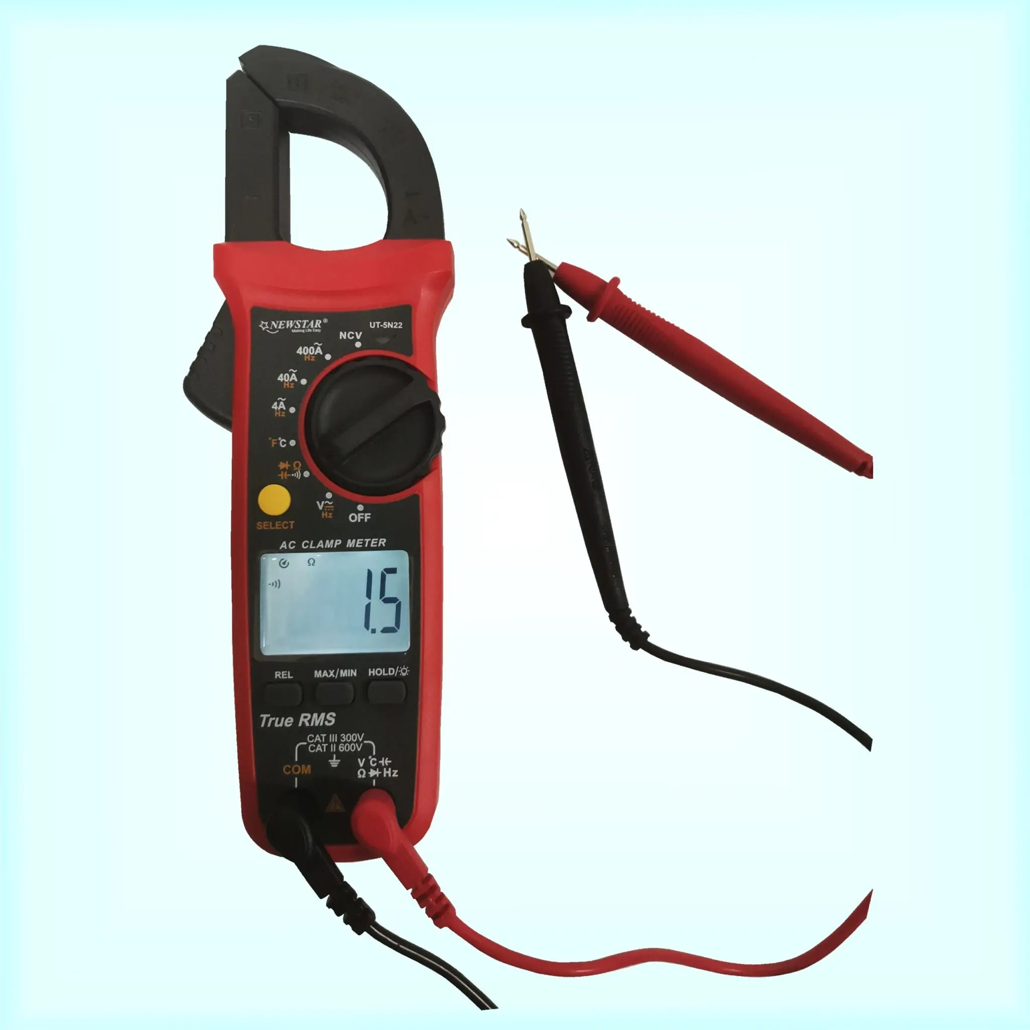 
Newstar UT-5N22 400A Professional Digital Clamp Multimeter Digital Clamp Meter Multimeter True Rms Digital Clamp Meter 