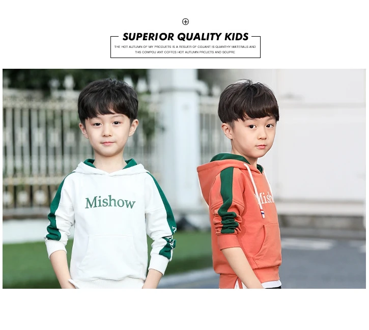 Kids Boys Girls 2Pcs Hooded Tracksuit Top + Sweatpants Outfits Set(5-13T)
