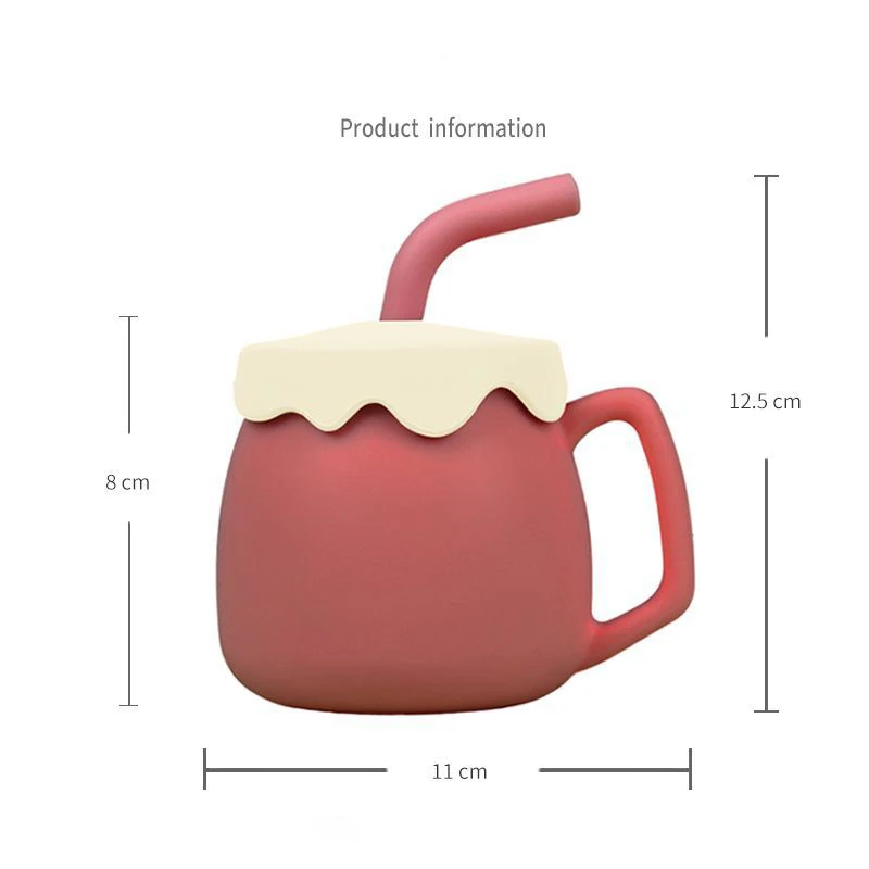 Baby Silicone Sippy Cup No Spill With Handle Silicone Baby Snack Cup Food Container Baby Leakproof Drinking With Straws