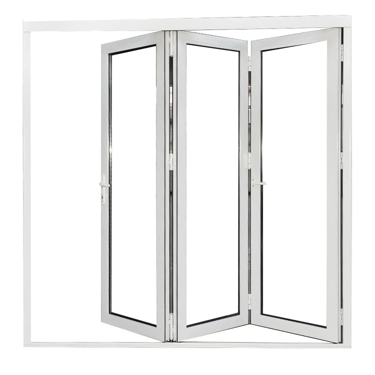 Kitchen Accordion Aluminum Glass Bi Folding Windows Double Glazed Bi-folding Window for House Folding Windows