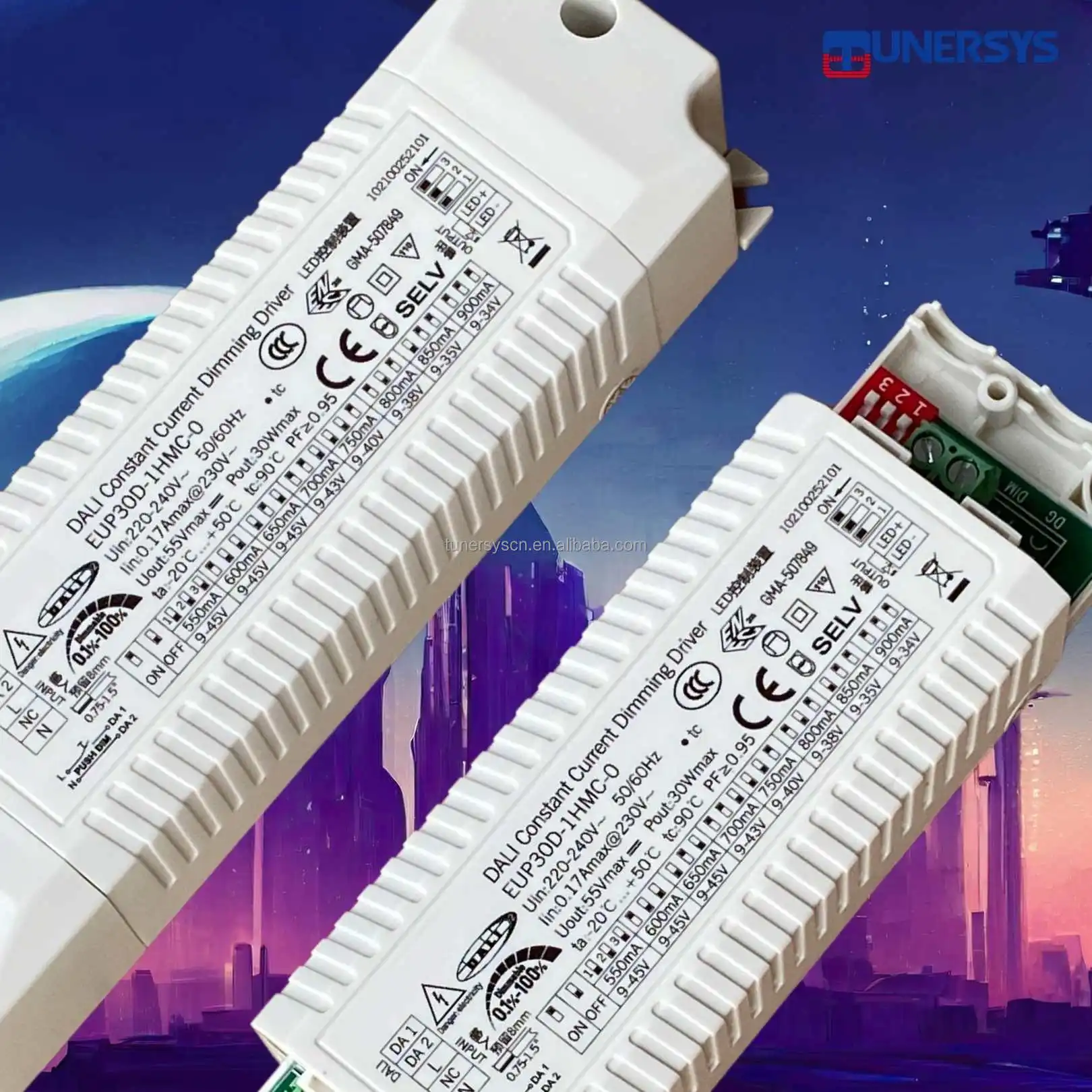 TUNERSYS 60 Вт 7 дюймов 30-50 В 900ma 45 24 360 Dc 100-265 переменного тока Постоянное напряжение Dali Led Driver