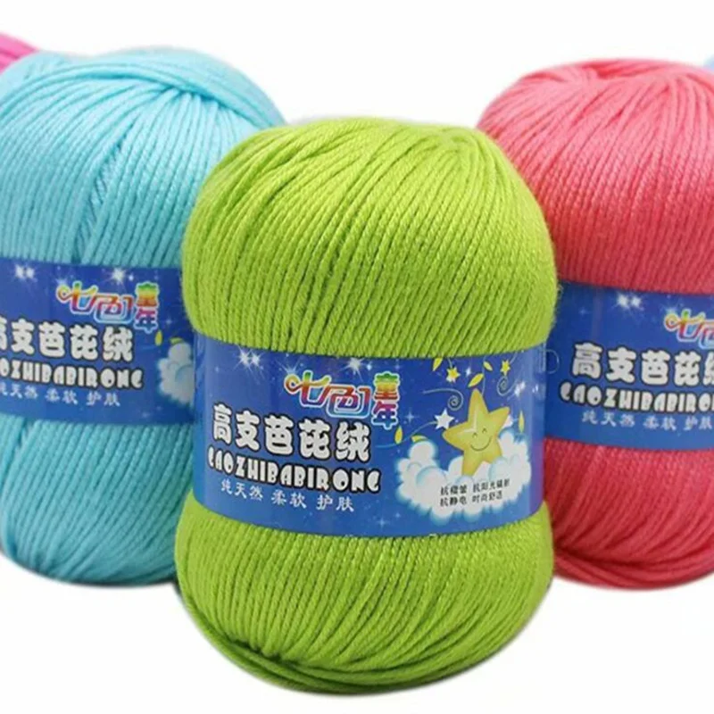 
78 Colors Hand-Woven Cotton Blend Thread 6 Strands Crocheting Sweater Hat Scarf Baby Shoes DIY Toys Hand Knitting Yarn 