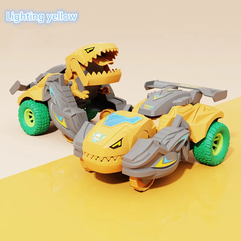 Устойчивый к падениям вращающийся гоночный деформированный трюковый автомобиль игрушка динозавр автомобиль игрушка (1600347835747)