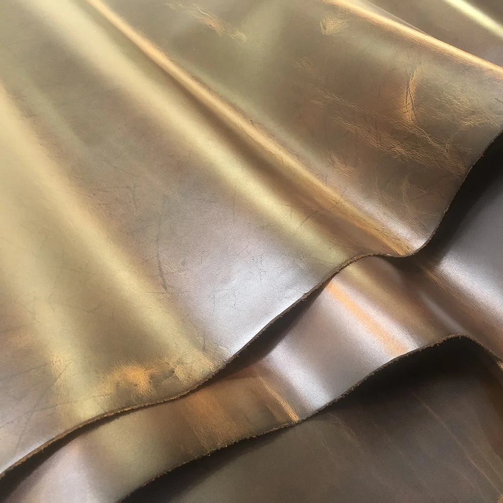 Oil wax crazy horse genuine cow leather for handbag shoes luggage cowhide