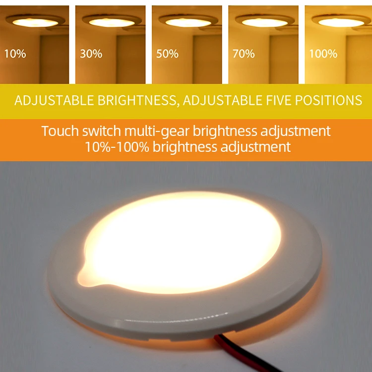 Регулируемая купольная лампа современный светодиодный сенсорный выключатель светильник с поверхностным креплением регулируемый потолочный мини-светильник