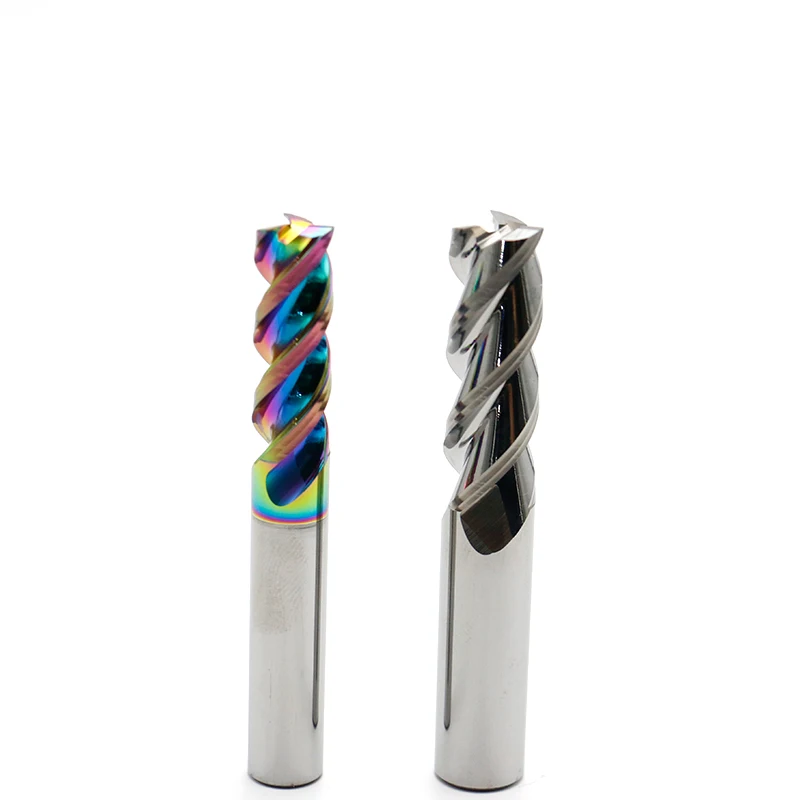 Milling Cutting Tools Solid Carbide Cutters TAC Coated Fresa Aluminum 3 Flutes Flat End Mills
