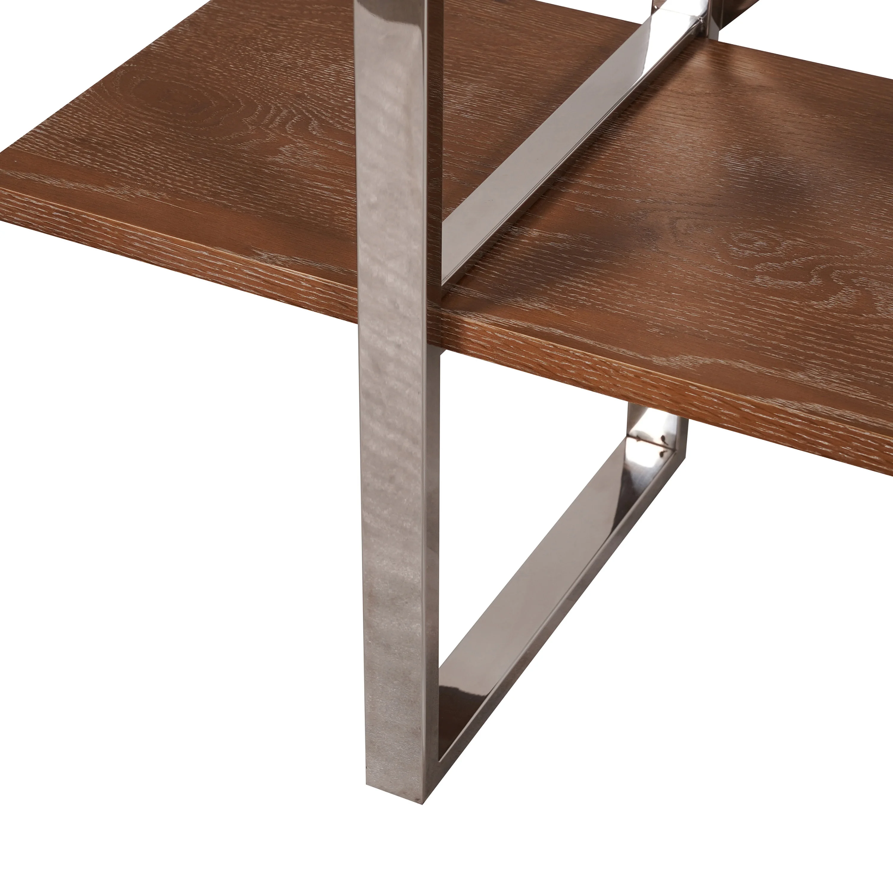 2023 Multi-Functional Modern Simple Creative Fashion Nordic Oak Wood Stainless steel Shelf