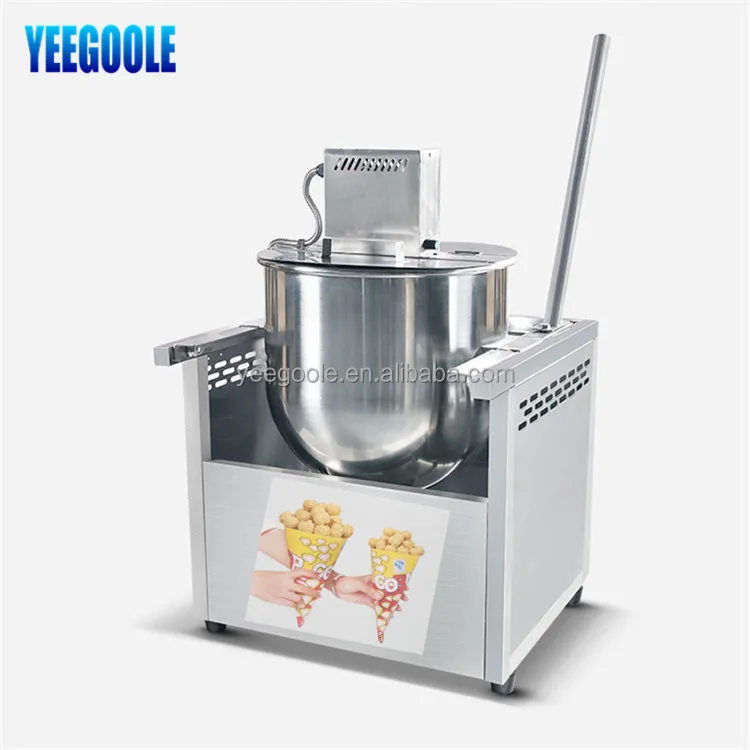 The large capacity stainless steel Cretors commercial safety pop corn popper machine with powder making machine with process ce