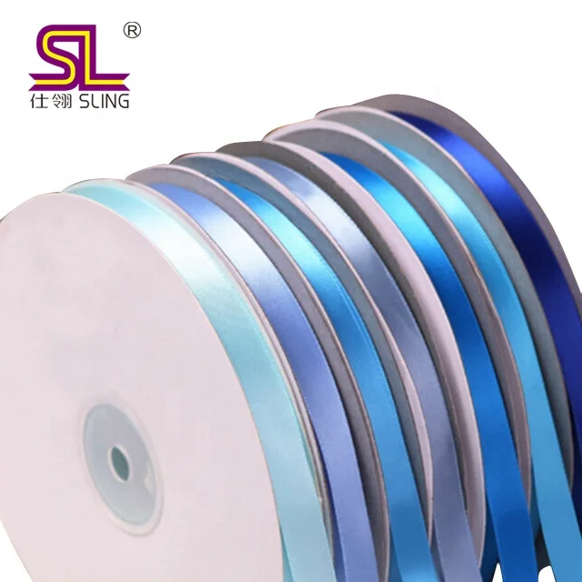 Stock 196 Colors 50Y 100Y Polyester Satin Ribbon Double Face for Gift Packaging