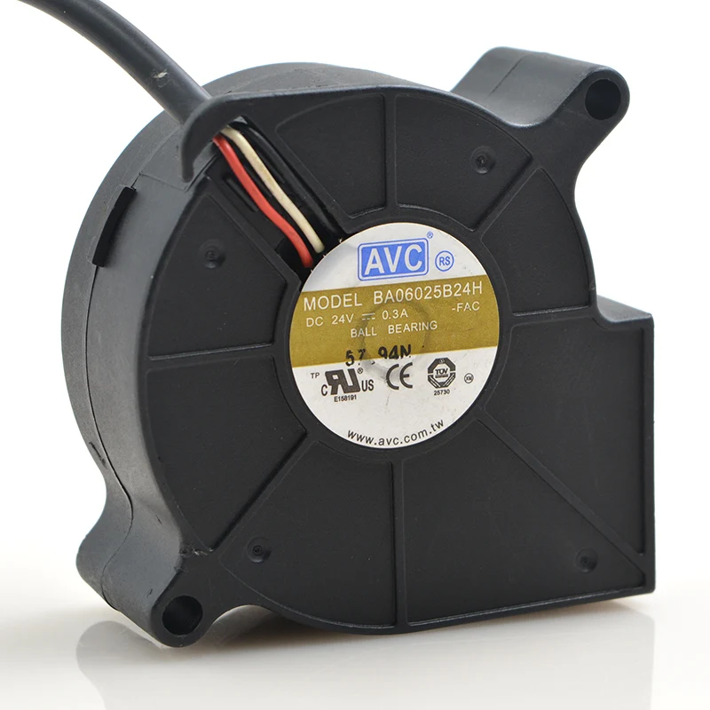 AVC 6025 6CM 24V Turbo Centrifugal Dual Ball Blower DG915 Fan BA06025B24H