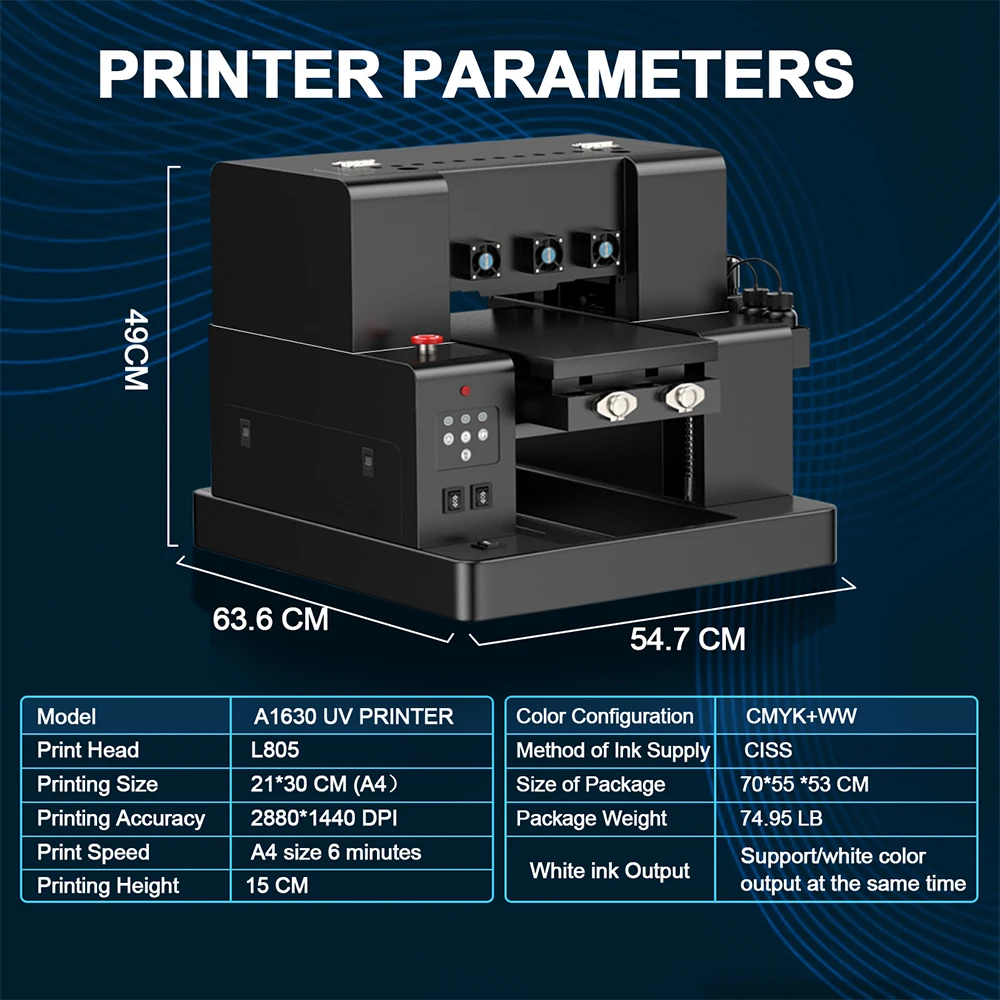 Hot Sale A4 UV Flatbed Printing Machine Sticker Printer UV  Inkjet Printer Phone Case  Plastic Card Printer