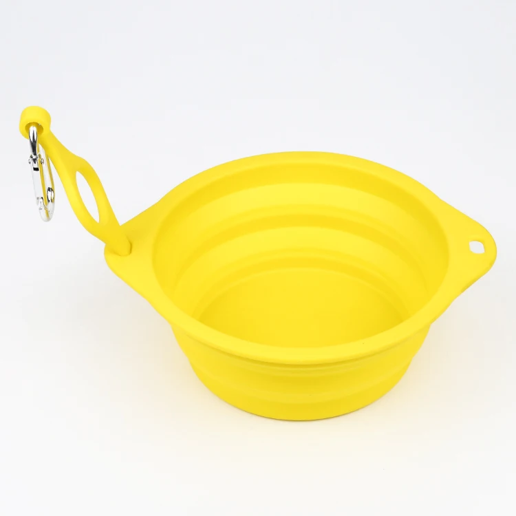 
Amazon Hot Selling Portable Foldable Pet Travel Bowl Silicone Collapsible Dog Bowls 