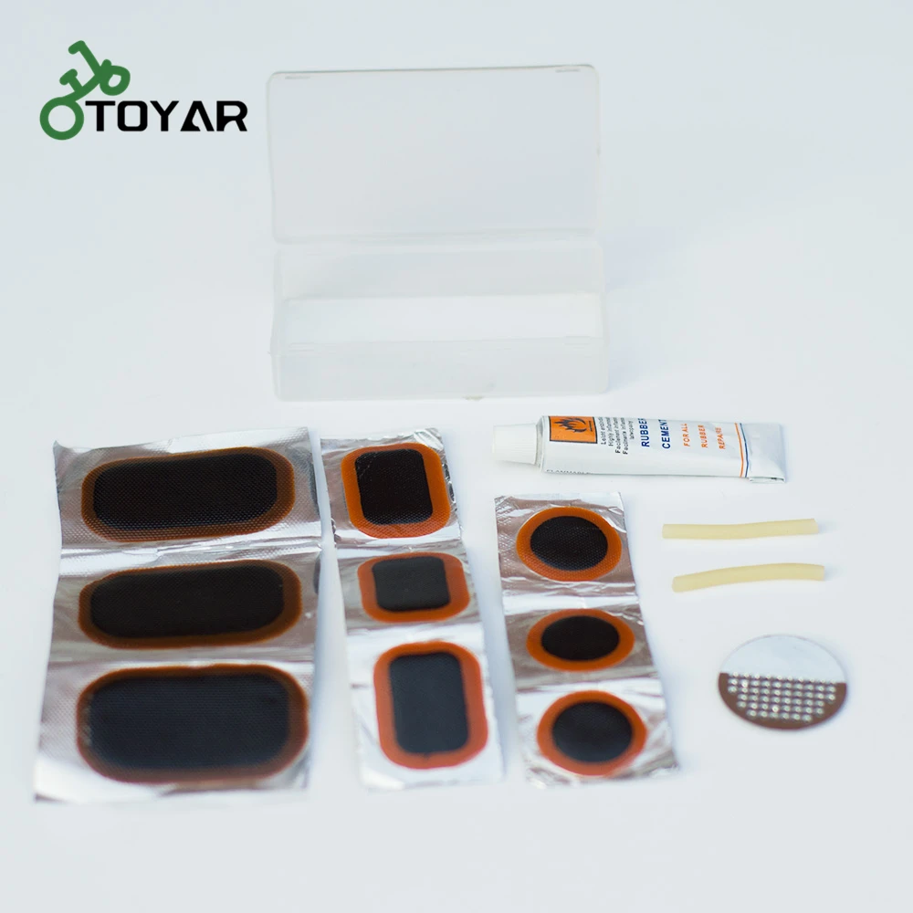 Bicycle Tire Repair Vulcanizing Patches Glue Metal Rasp Valve Core Tube Bike Accessories Outdoor Emergency Repair bike tool