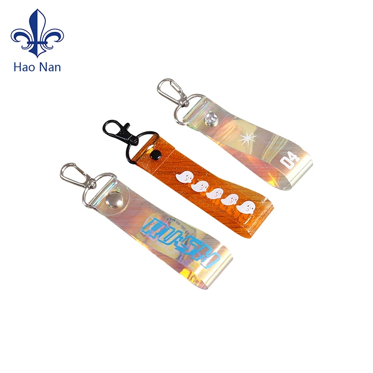 Wholesale Hot-selling  hologram  Key Chain Eco-friendly Silver High Quality PVC Keychain  custom logo