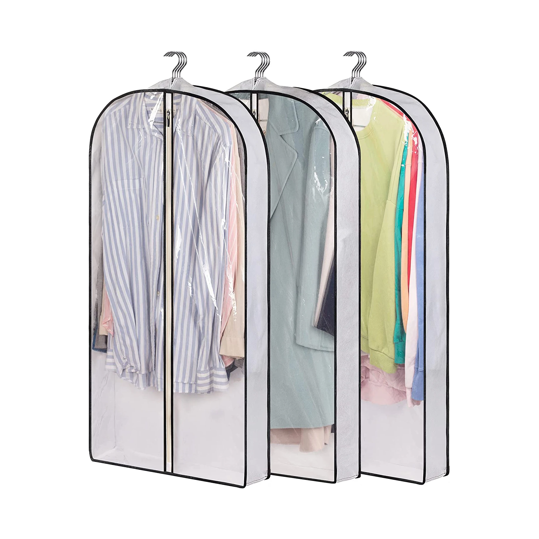 Оптовая продажа чехол для костюма одежда платья полностью прозрачные плотные вместительные сумки хранения одежды на