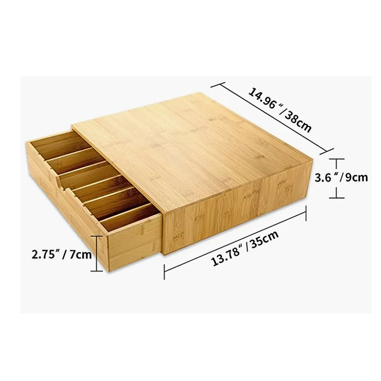 eco friendly bamboo material k cup holder storage drawer kcup k cup espresso coffee pod holder