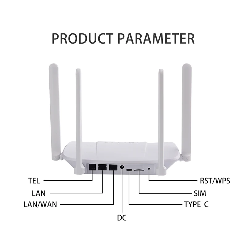 High speed 4*External Antenna VPN IMEI VoLTE Wifi LTE Long Range Hostpot Gaming Wi-fi Modem vodafone Sim Card Reader 4G Router