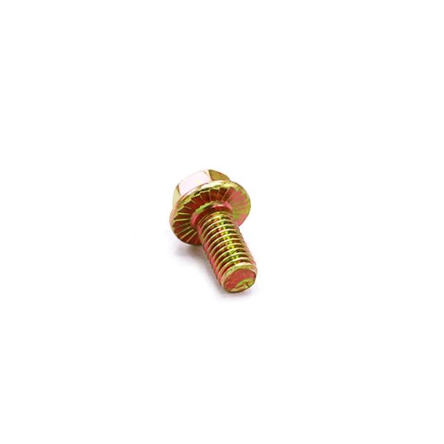 Chinese Factory Wholesale price  yellow zinc plated   hex flange head bolts