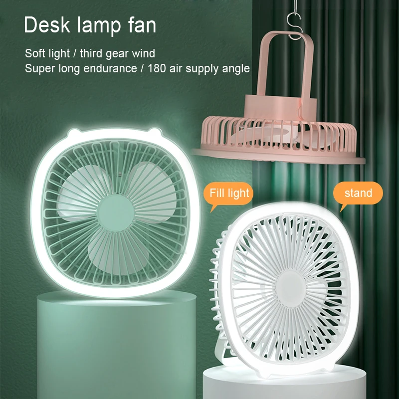 Desk lamp fan