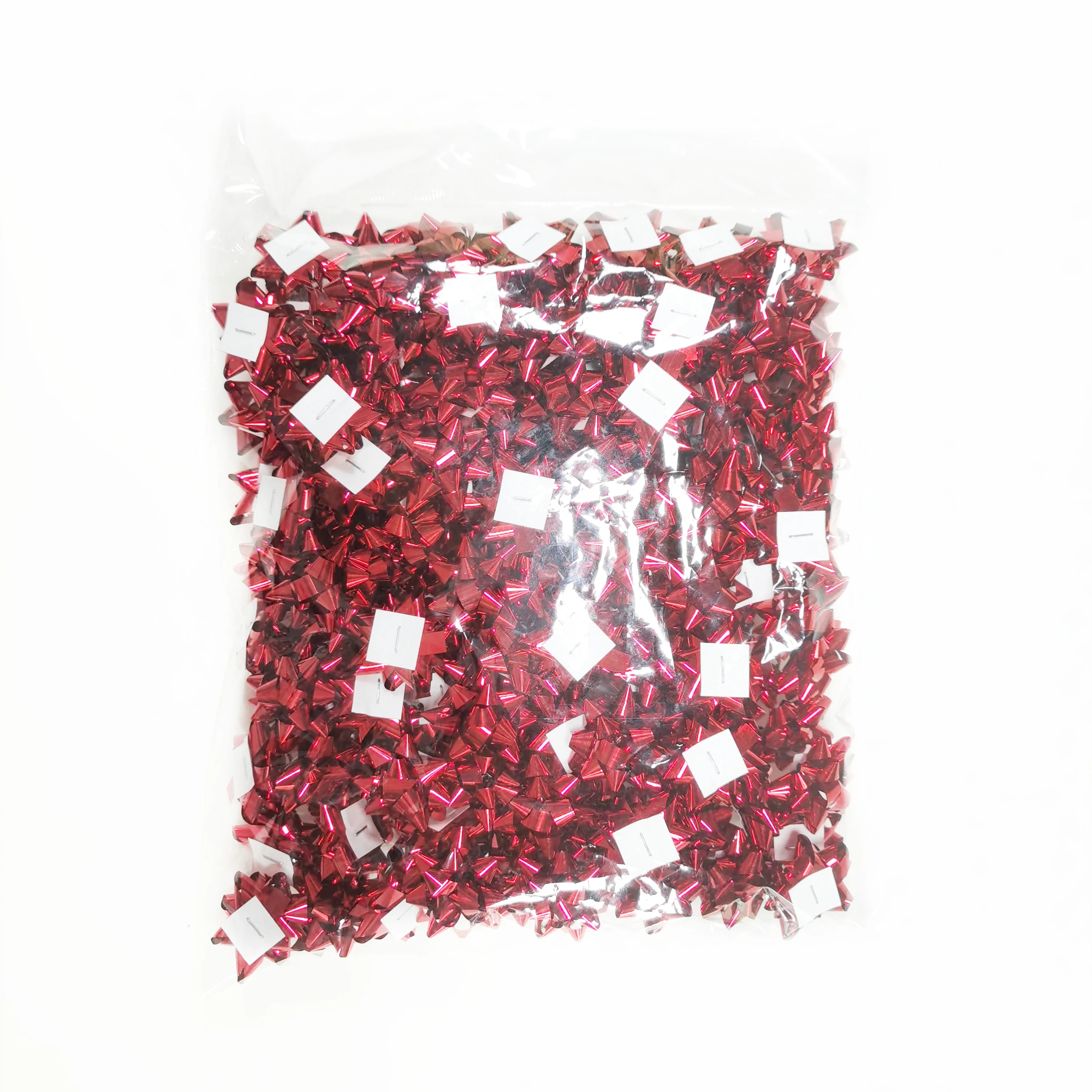 Poly Bag Package 150 Pieces PP Mini Star Bow Self Adhesive 1 Inch Ribbon Bow At Retail