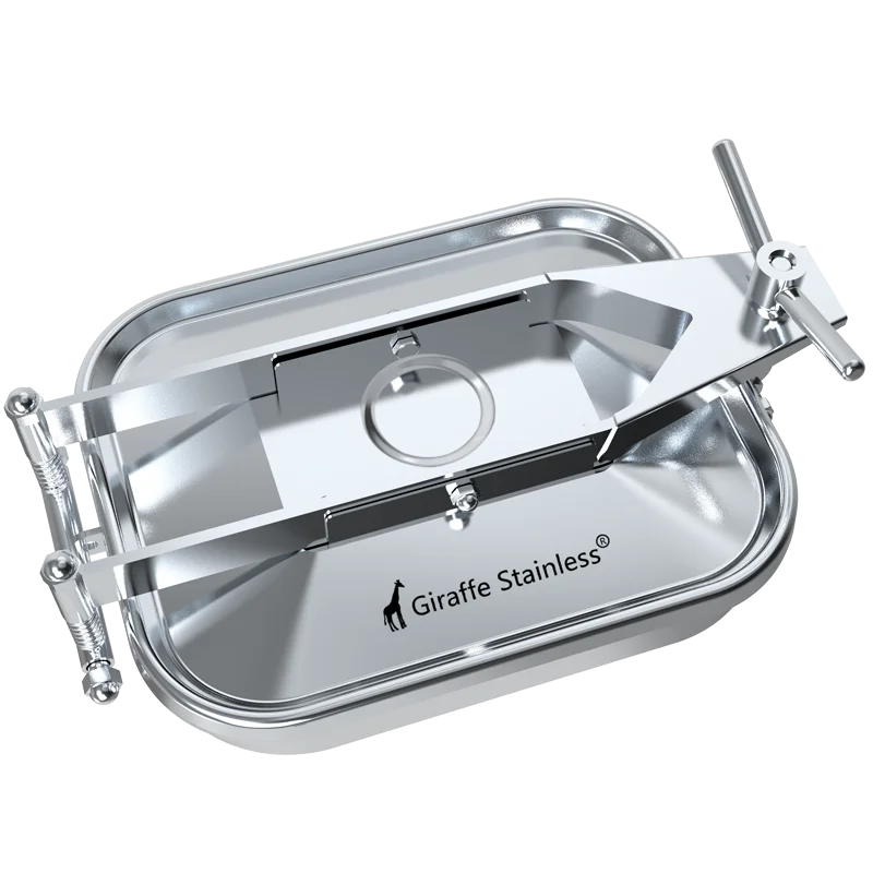 Sanitary Grade SS 304  3A certificated Rectangular manway with two intersectant arms 425 Series