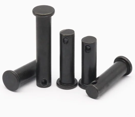 M8m10m12GB882 Steel Shaft Black Flat Head Positioning Pin with Hole Black Pin Shaft