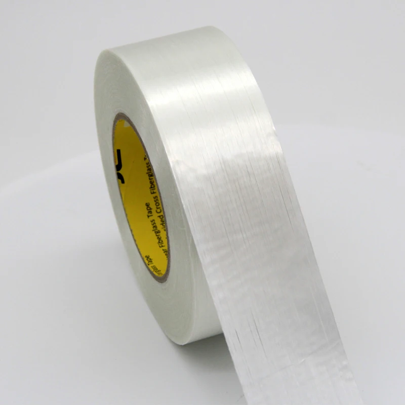 Printed Synthetic Rubber NO Residue Yellow Single Side Mono Filament Tape For WIre Bundling