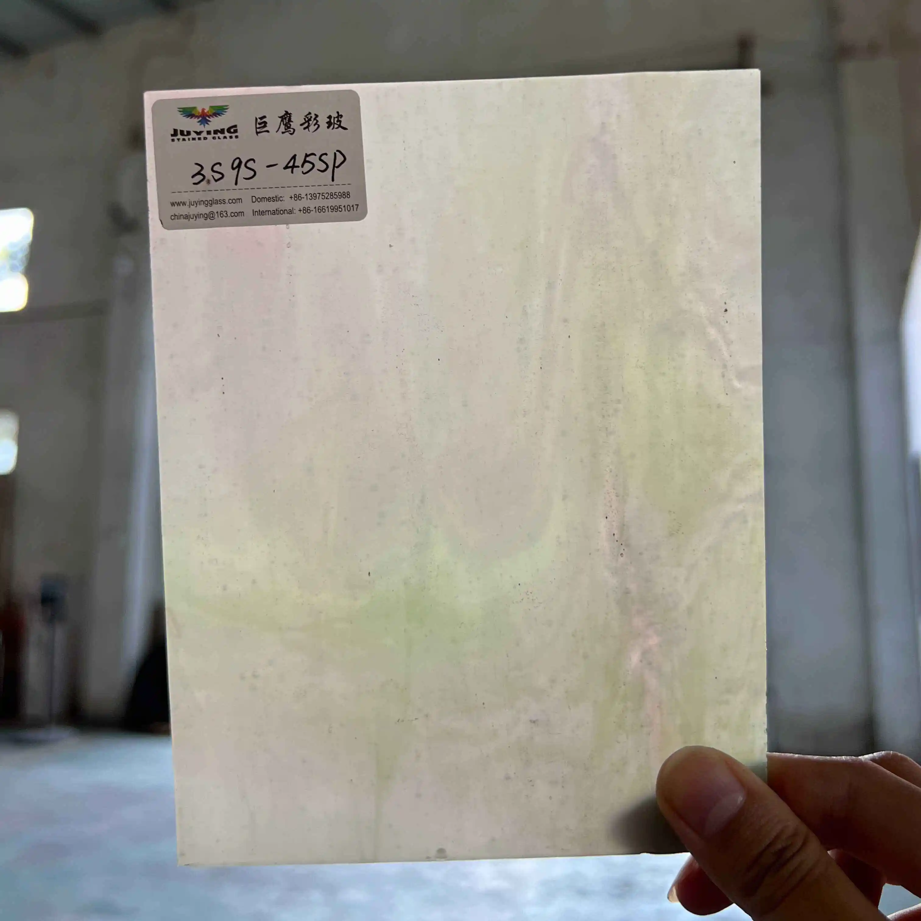 Good quality stained glass Purple Plum 3mm mica sheet opalsecent art decorative glass for wall/window/lamps