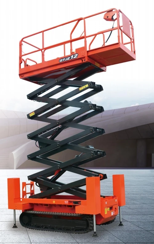 Heavy-Duty Electric Hydraulic Scissor Lift 10m 12m 14m Mobile Elevated Aerial Work Platform Home Use Machinery Repair