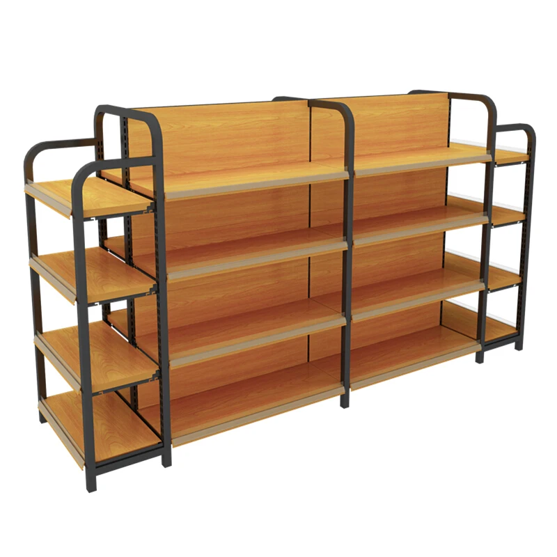 High fashion Customized style wood and metal store displays shelving cabinets