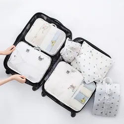 Travel Packing Cubes 7 Pcs Luggage Packing Organizers Set with Toiletry Bag for Suitcase