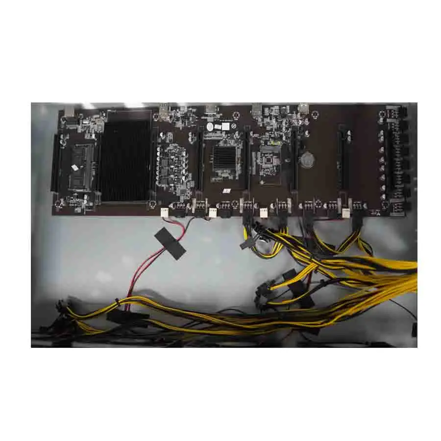 С ОЗУ/блоком питания/твердотельным накопителем каркас для майнинга 8 GPU графический корпус открытое пространство Gpu материнской платы