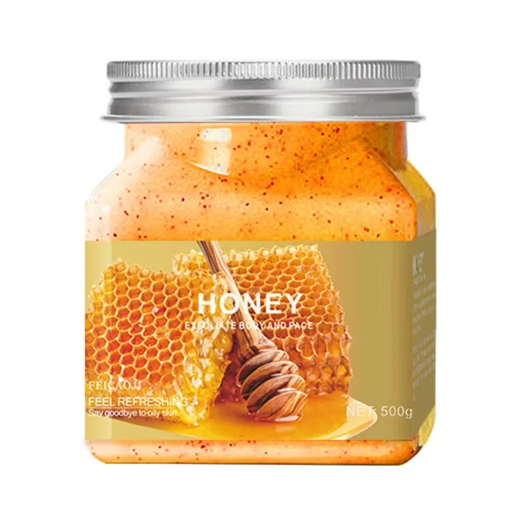 Fruit Sea Salt Body Scrub Skin Smooth Softens Cuticles Sugar Avocado Strawberry Apricot Sherbet Face Moisturizing Exfolianting