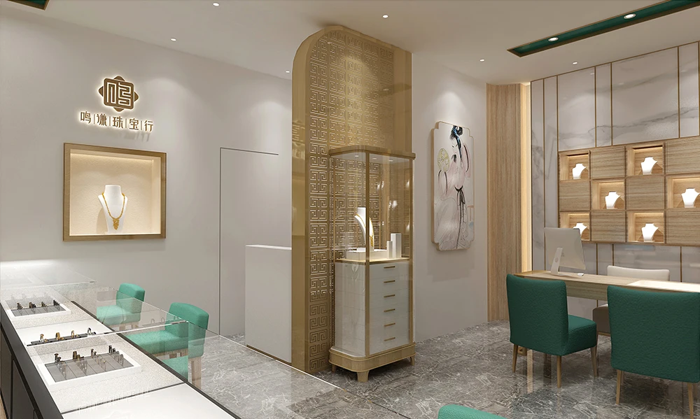 Mujiang Shopping Mall Interior Designs Showcase Displays Cabinet Furniture Unique Jewelry Kiosk showroom interior design